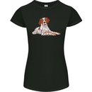A Epagneul Breton Dog Womens Petite Cut T-Shirt Black