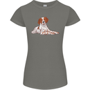 A Epagneul Breton Dog Womens Petite Cut T-Shirt Charcoal