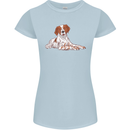 A Epagneul Breton Dog Womens Petite Cut T-Shirt Light Blue
