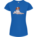 A Epagneul Breton Dog Womens Petite Cut T-Shirt Royal Blue