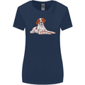 A Epagneul Breton Dog Womens Wider Cut T-Shirt Navy Blue
