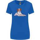 A Epagneul Breton Dog Womens Wider Cut T-Shirt Royal Blue