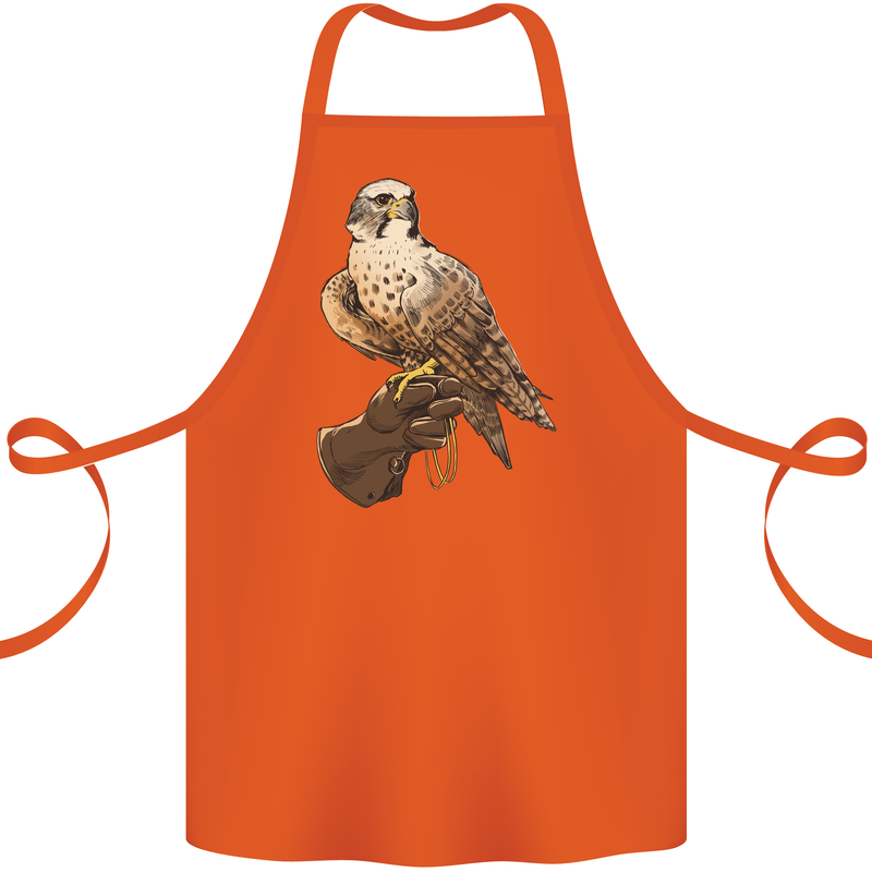 A Falcon Falconry Cotton Apron 100% Organic Orange