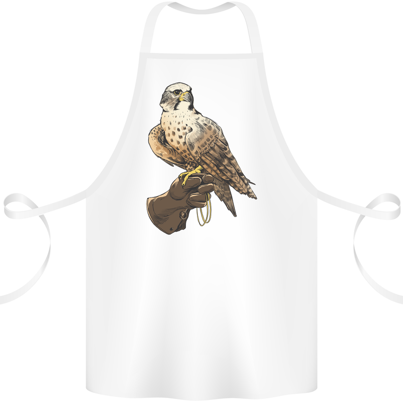 A Falcon Falconry Cotton Apron 100% Organic White