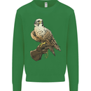 A Falcon Falconry Kids Sweatshirt Jumper Irish Green