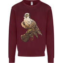 A Falcon Falconry Kids Sweatshirt Jumper Maroon
