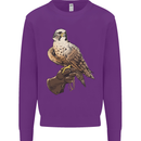 A Falcon Falconry Kids Sweatshirt Jumper Purple