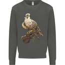 A Falcon Falconry Kids Sweatshirt Jumper Storm Grey