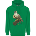 A Falcon Falconry Mens 80% Cotton Hoodie Irish Green