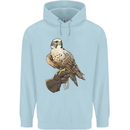 A Falcon Falconry Mens 80% Cotton Hoodie Light Blue