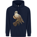 A Falcon Falconry Mens 80% Cotton Hoodie Navy Blue