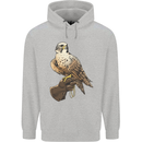 A Falcon Falconry Mens 80% Cotton Hoodie Sports Grey