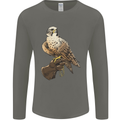 A Falcon Falconry Mens Long Sleeve T-Shirt Charcoal