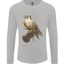 A Falcon Falconry Mens Long Sleeve T-Shirt Sports Grey