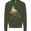 A Falcon Falconry Mens Sweatshirt Jumper Forest Green