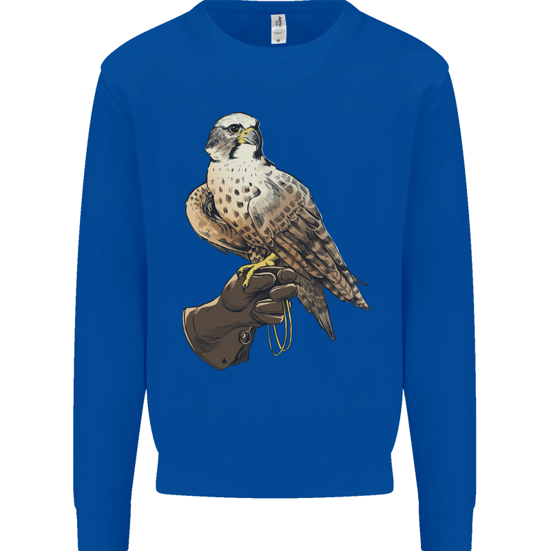 A Falcon Falconry Mens Sweatshirt Jumper Royal Blue