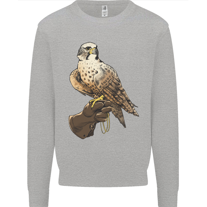 A Falcon Falconry Mens Sweatshirt Jumper Sports Grey