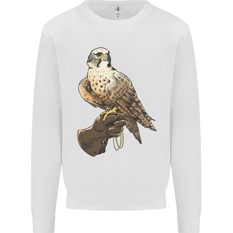 A Falcon Falconry Mens Sweatshirt Jumper White