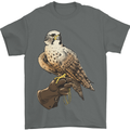 A Falcon Falconry Mens T-Shirt 100% Cotton Charcoal