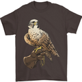 A Falcon Falconry Mens T-Shirt 100% Cotton Dark Chocolate
