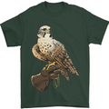 A Falcon Falconry Mens T-Shirt 100% Cotton Forest Green