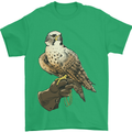 A Falcon Falconry Mens T-Shirt 100% Cotton Irish Green