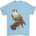 A Falcon Falconry Mens T-Shirt 100% Cotton Light Blue
