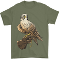 A Falcon Falconry Mens T-Shirt 100% Cotton Military Green