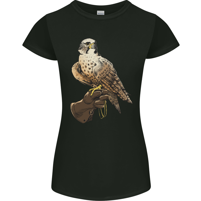 A Falcon Falconry Womens Petite Cut T-Shirt Black