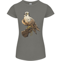 A Falcon Falconry Womens Petite Cut T-Shirt Charcoal