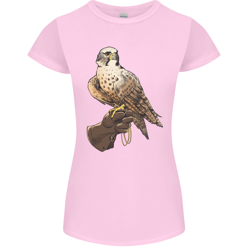 A Falcon Falconry Womens Petite Cut T-Shirt Light Pink