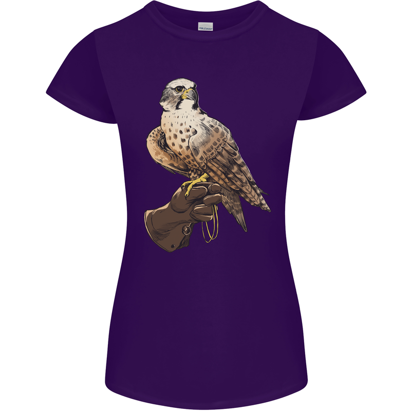 A Falcon Falconry Womens Petite Cut T-Shirt Purple