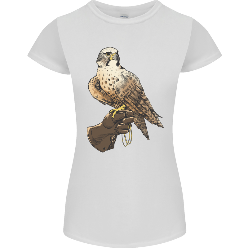 A Falcon Falconry Womens Petite Cut T-Shirt White