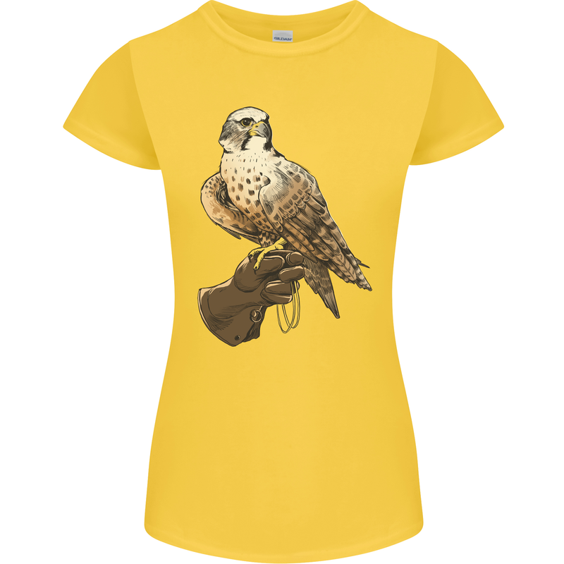 A Falcon Falconry Womens Petite Cut T-Shirt Yellow