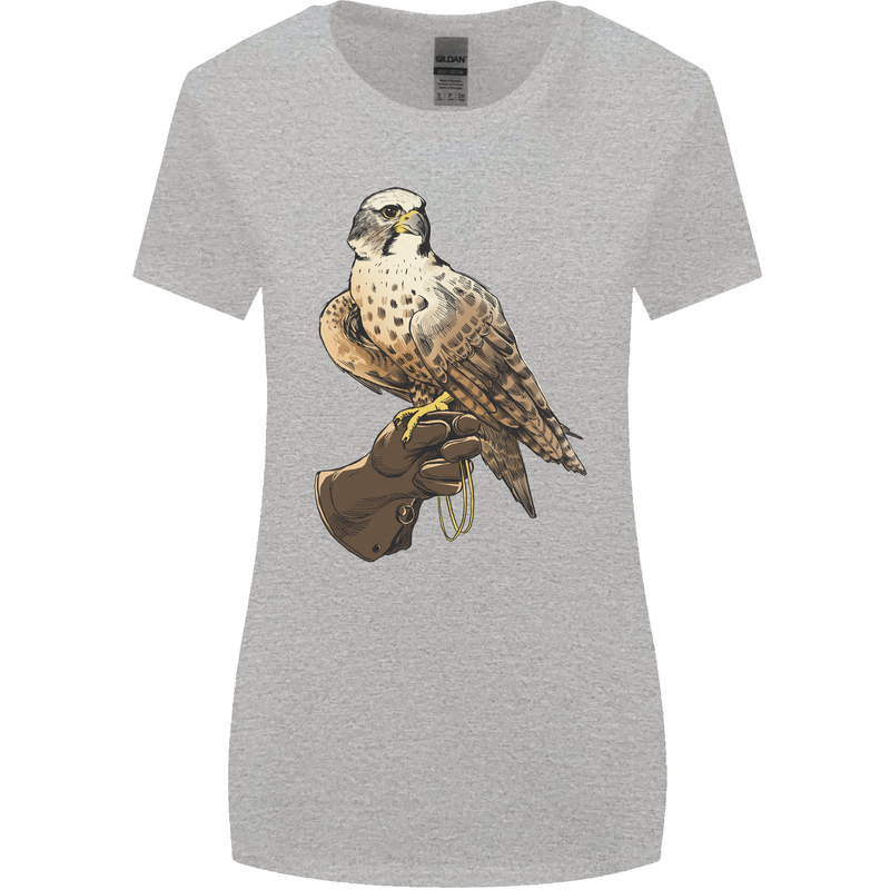 A Falcon Falconry Womens Wider Cut T-Shirt Sports Grey