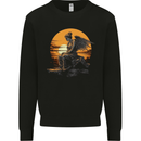 A Fallen Angel Sunset Fantasy Mens Sweatshirt Jumper Black