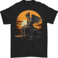 A Fallen Angel Sunset Fantasy Mens T-Shirt 100% Cotton BLACK
