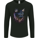 A Fantasy Cat With Cool Colours 1 Mens Long Sleeve T-Shirt Black