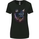 A Fantasy Cat With Cool Colours 1 Womens Wider Cut T-Shirt Black