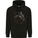 A Fantasy Cat With Cool Colours 2 Childrens Kids Hoodie Black