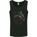 A Fantasy Cat With Cool Colours 2 Mens Vest Tank Top Black