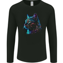 A Fantasy Cat With Cool Colours 3 Mens Long Sleeve T-Shirt Black