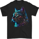 A Fantasy Cat With Cool Colours 3 Mens T-Shirt 100% Cotton BLACK