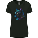 A Fantasy Cat With Cool Colours 3 Womens Wider Cut T-Shirt Black