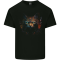 A Fantasy Cat With Cool Colours 4 Kids T-Shirt Childrens Black