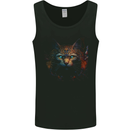 A Fantasy Cat With Cool Colours 4 Mens Vest Tank Top Black