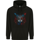 A Fantasy Cat With Cool Colours 5 Mens 80% Cotton Hoodie Black