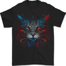 A Fantasy Cat With Cool Colours 5 Mens T-Shirt 100% Cotton BLACK