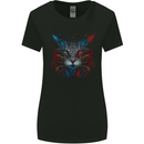 A Fantasy Cat With Cool Colours 5 Womens Wider Cut T-Shirt Black