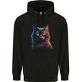 A Fantasy Cat With Cool Colours 7 Childrens Kids Hoodie Black